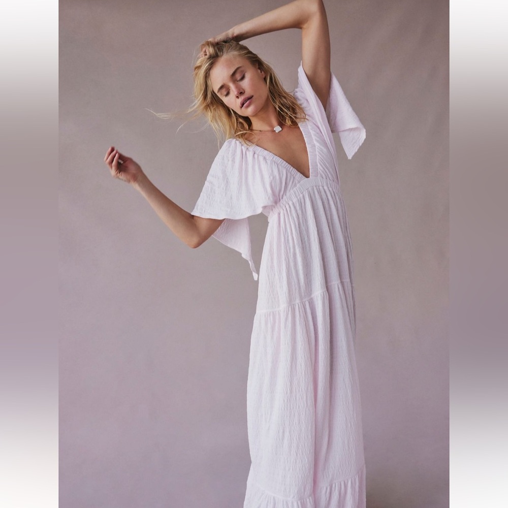 Medium Sea Glass Free People La La Maxi Dress